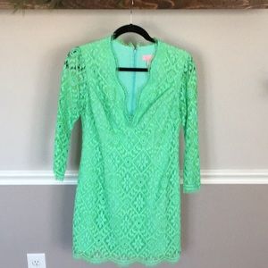 Lace Lilly Pulitzer mint green dress